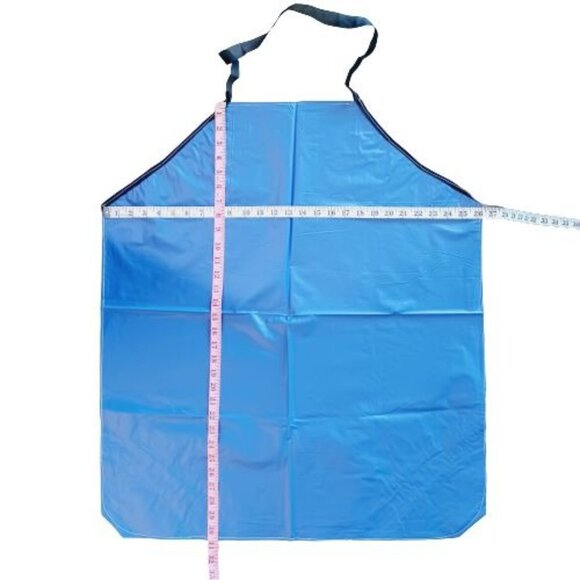 NWOT Waterproof Plastic Apron Keeps You Clean Size L Blue Color Adjustable Lace - Picture 5 of 5